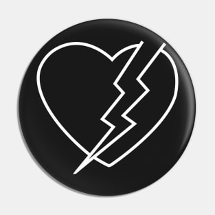 Thunder Heart with Lightning Thunder Pin