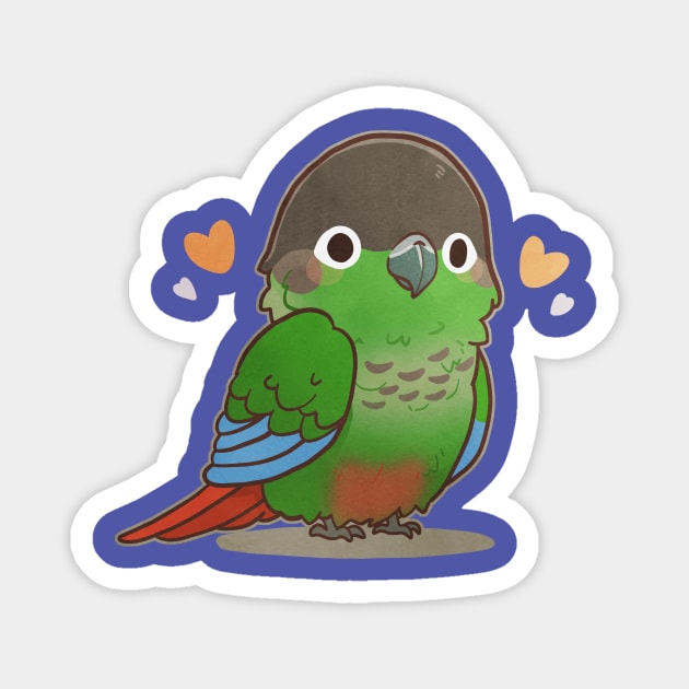 Green-cheeked Conure Parrot Magnet by Psitta