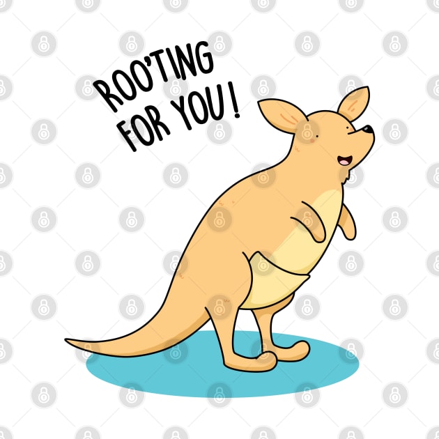 Rooting For You Cute Kangaroo Pun by punnybone