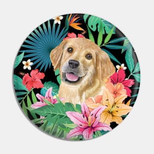 Tropical Golden Retriever Puppy 2 Pin