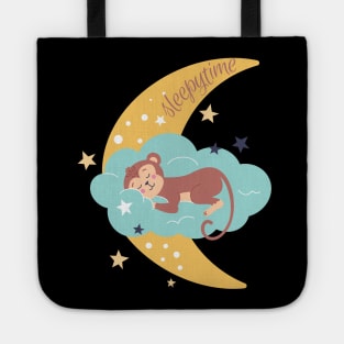 Sleepytime Cute and Smart Cookie Sweet little monkey sleeping on a moon cute baby outfit Tote