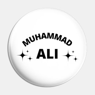 Muhammad Ali typography Pin