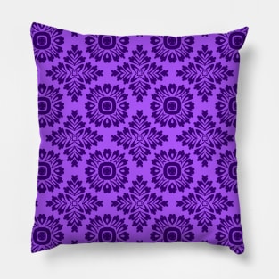 Flower ornament baroque 21102020 violet Pillow