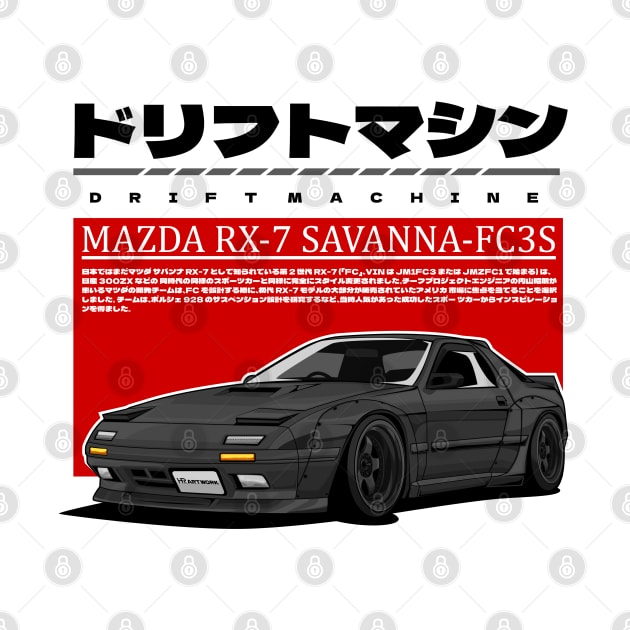 MAZDA RX-7 SAVANNA FC3S(BLACK) by HFP_ARTWORK