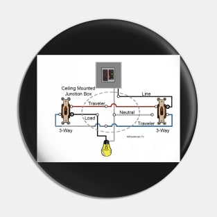 Three-Way Switch Wiring Diagram Line Load Ceiling Box Pin