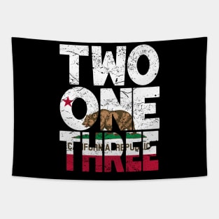 California Area Code 213 California Republic Flag Tapestry