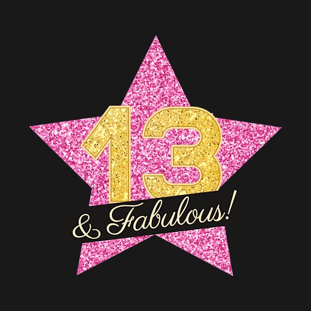13th Birthday Gifts Women Fabulous - Pink Gold by BetterManufaktur