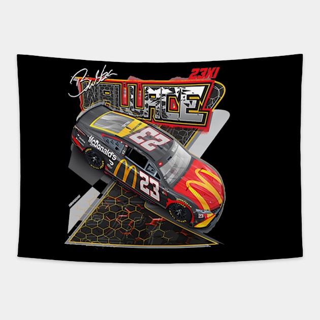 Bubba Wallace 23XI Racing Car Tapestry by art.Hamdan