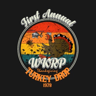 WKRP Turkey Drop (Vintage Sunset) T-Shirt