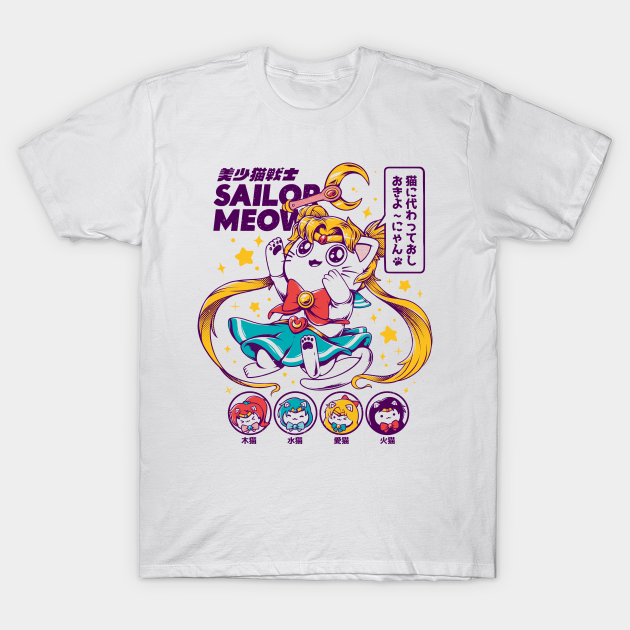 Sailor Meow - Sailor Moon - T-Shirt | TeePublic