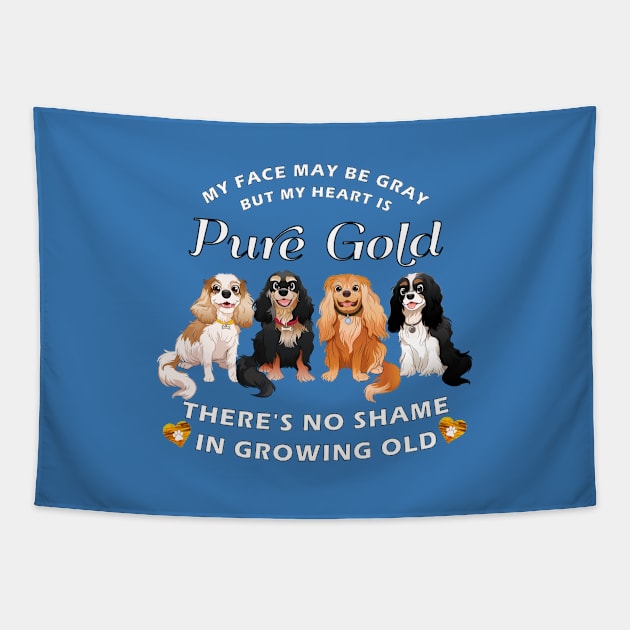 Senior Cavalier King Charles Spaniel Senior Gifts Tapestry by Cavalier Gifts