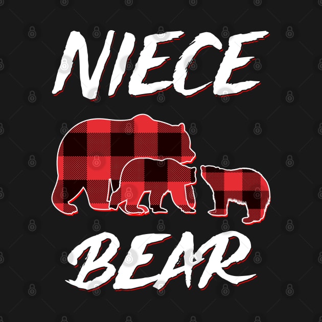 Niece Bear Red Plaid Christmas Pajama Matching Family Gift by intelus