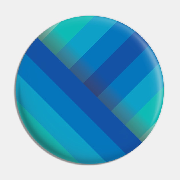 Blue Diagonal Stripes Pin by designminds1