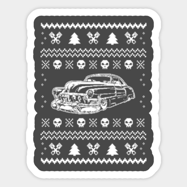 Merry Hot Rod Ugly Christmas Sweater Funny Tshirt Hot Rod