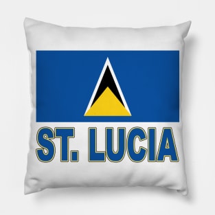 The Pride of St. Lucia - Saint Lucia Flag Design Pillow