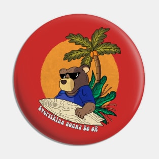 Bear summer time Pin