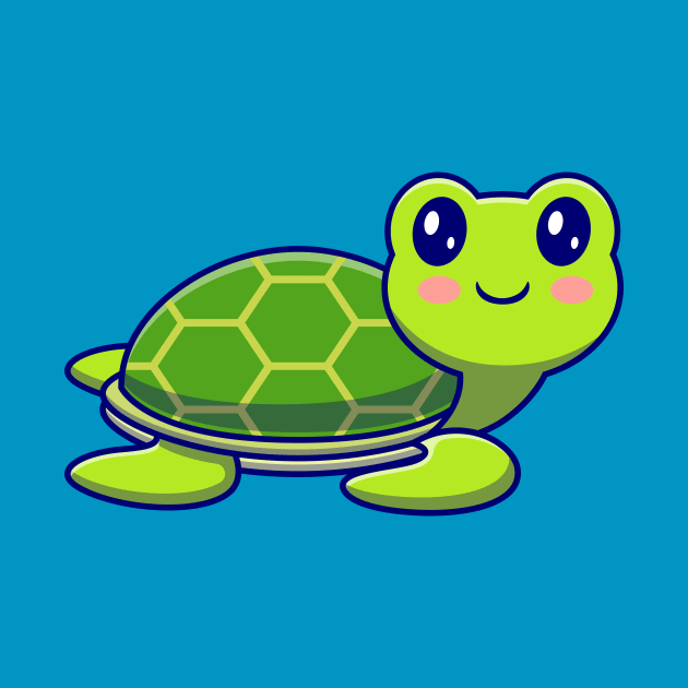 Cute Happy Turtle Swimming Cartoon by Catalyst Labs