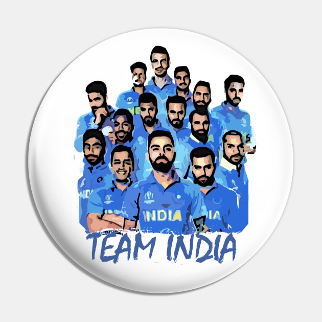 Fasbytes India Team Cricket - Indian Cricket - Pin | TeePublic