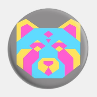 Geometric Pan Red Panda Pin