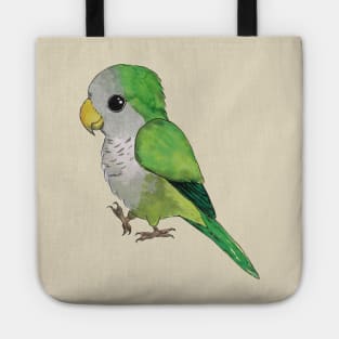 Very cute green parrot Tote