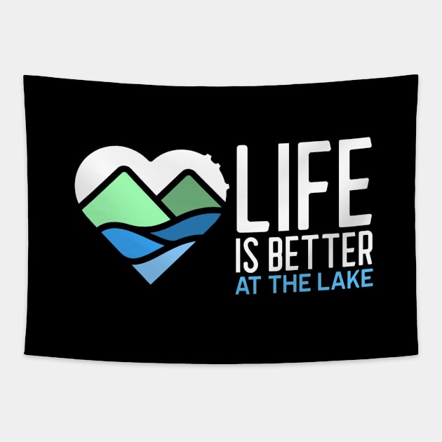 Life is better at the lake Tapestry by Live Together