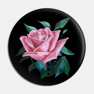 Pink Rose 2 painting (no background) Pin