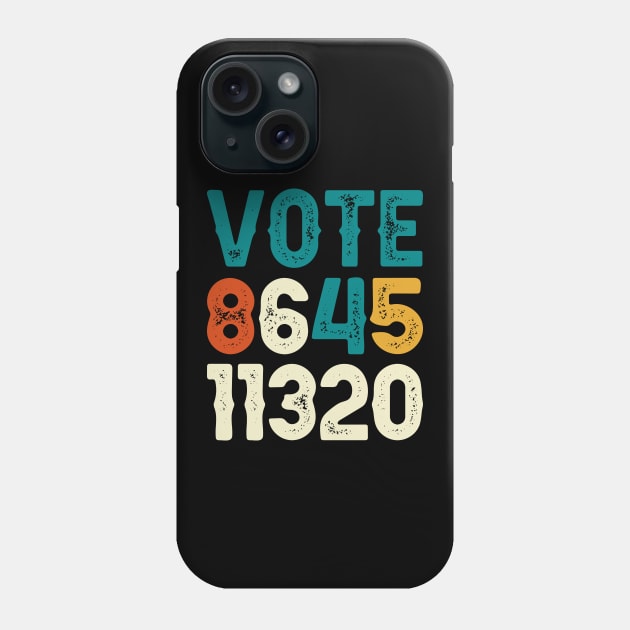 Vote 8645 11320 Anti Trump 2020 Retro Phone Case by DragonTees