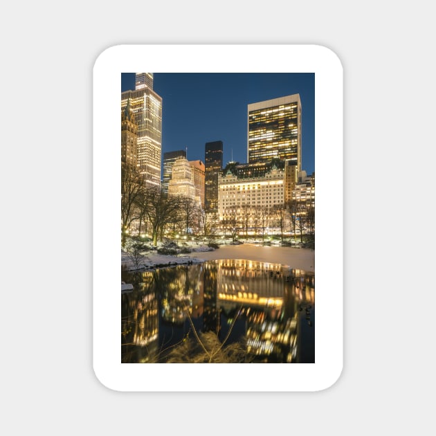 Central Park Night Magnet by igjustin