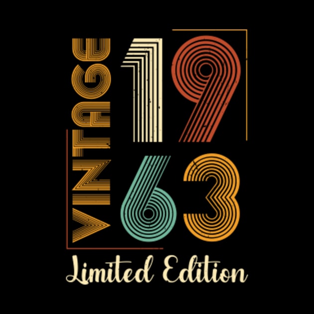 Vintage 1963 Limited Edition 60th Birthday by JasonShirt