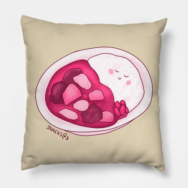 Japanese Curry Rice in PINK Pillow by Snacks At 3