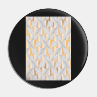 White and Gold Fractal Pin