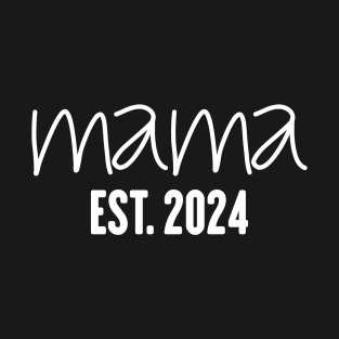 Mama Est 2024 shirt, Promoted to Mommy Mother's Day 2024 T-Shirt