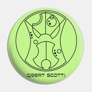 Great Scott! - Circular Gallifreyan 2 Pin