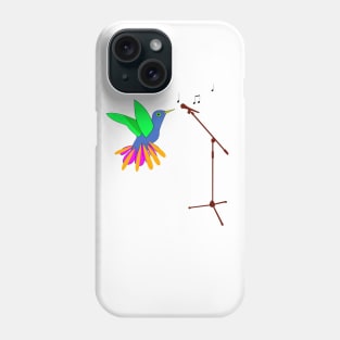 Colorful Bird and Microphone Phone Case