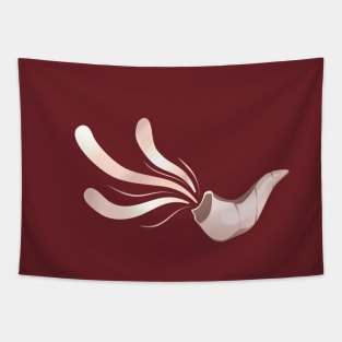 Jewish shofar illustration rose gold Tapestry