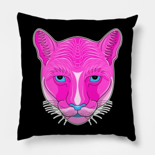 pinky cougar face Pillow