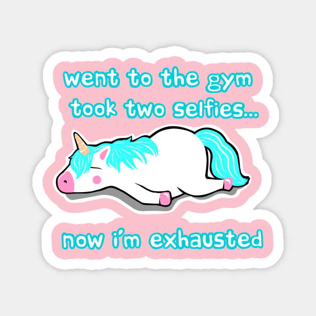 Gym Selfies Magnet by TimAddisonArt