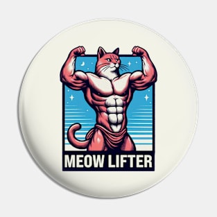 meow lifter - gym cat Pin