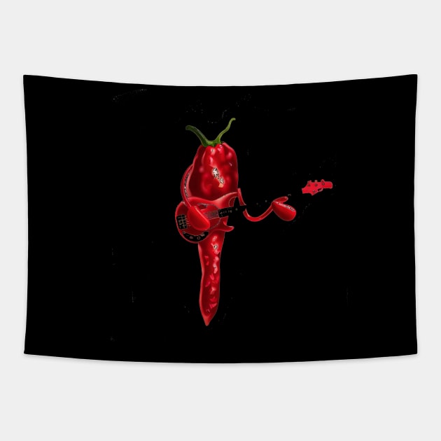 Red hot chilli bassist Tapestry by Glenbobagins
