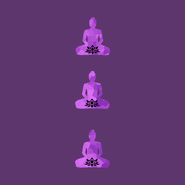 LOTUS Yoga Pose Purple by SartorisArt1