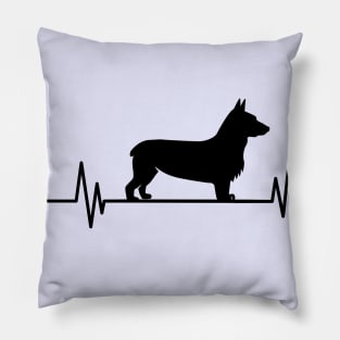 corgi Heartbeat dog Heartbeat corgis Silhouette Pillow