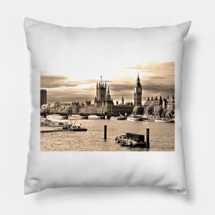 Big Ben Houses of Parliament Westminster Bridge London Pillow