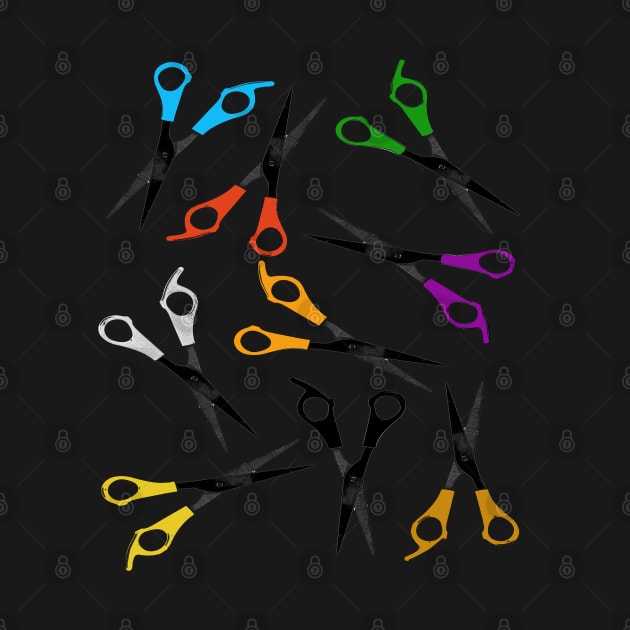 Colorful Scissors Art by piksimp