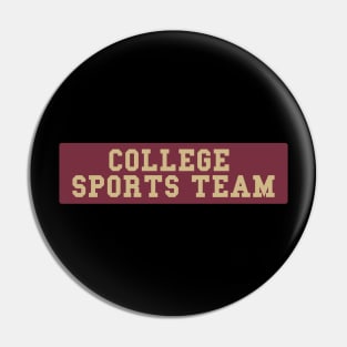 Generic College Sports Team Bumper Sticker - Burgandy and Gold Pin