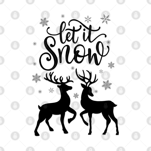 Let it snow with deer by CalliLetters