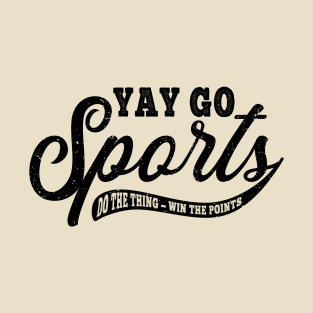 Yay Go Sports! Funny Sports Retro Vintage Fade T-Shirt