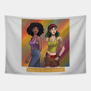 Love is Never Wrong Pride Design Tapestry