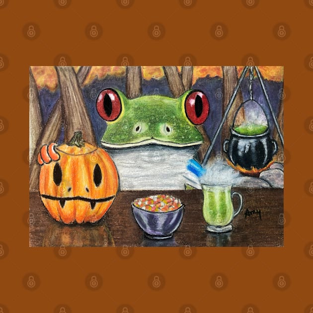 "Witch's Brew" - Frogs After Five collection by GardenPartyArt