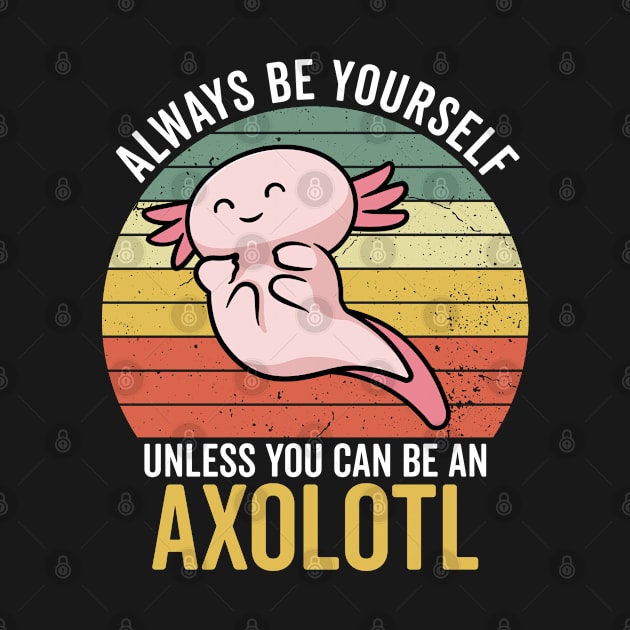 Kawaii Axolotl Shirt Vintage Kids Retro 90s Funny Axolotl by Boneworkshop