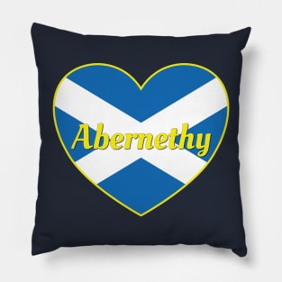 Abernethy Scotland UK Scotland Flag Heart Pillow